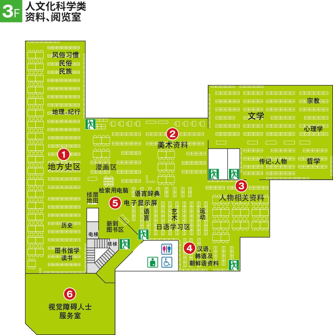 中央图书馆使用指南 3楼