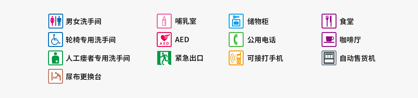 フロアマップの凡例