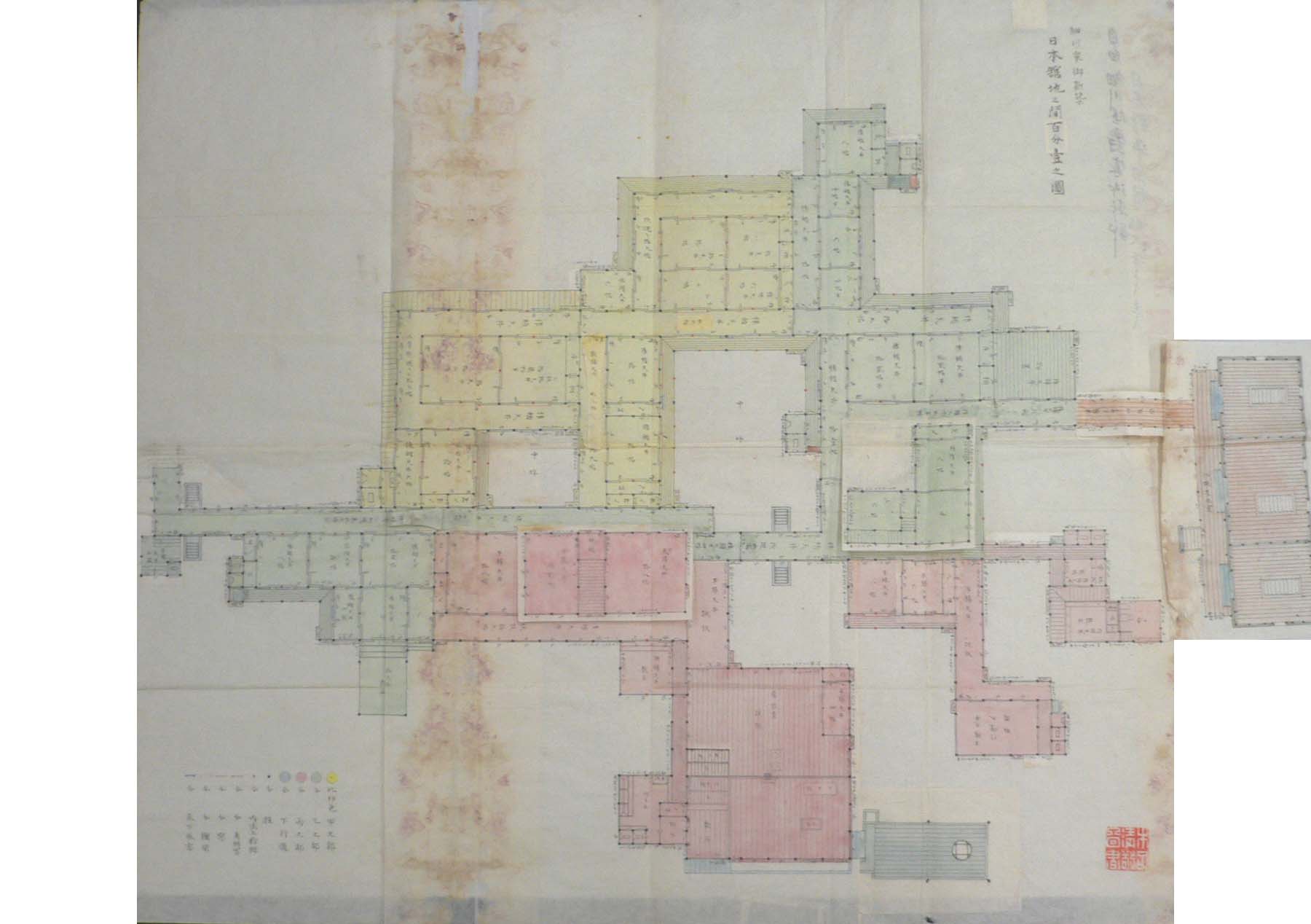 細川邸日本館平面図の画像