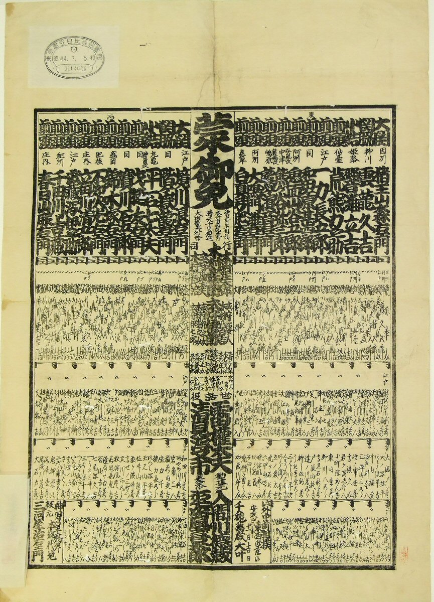 安政四年十一月相撲番付の画像