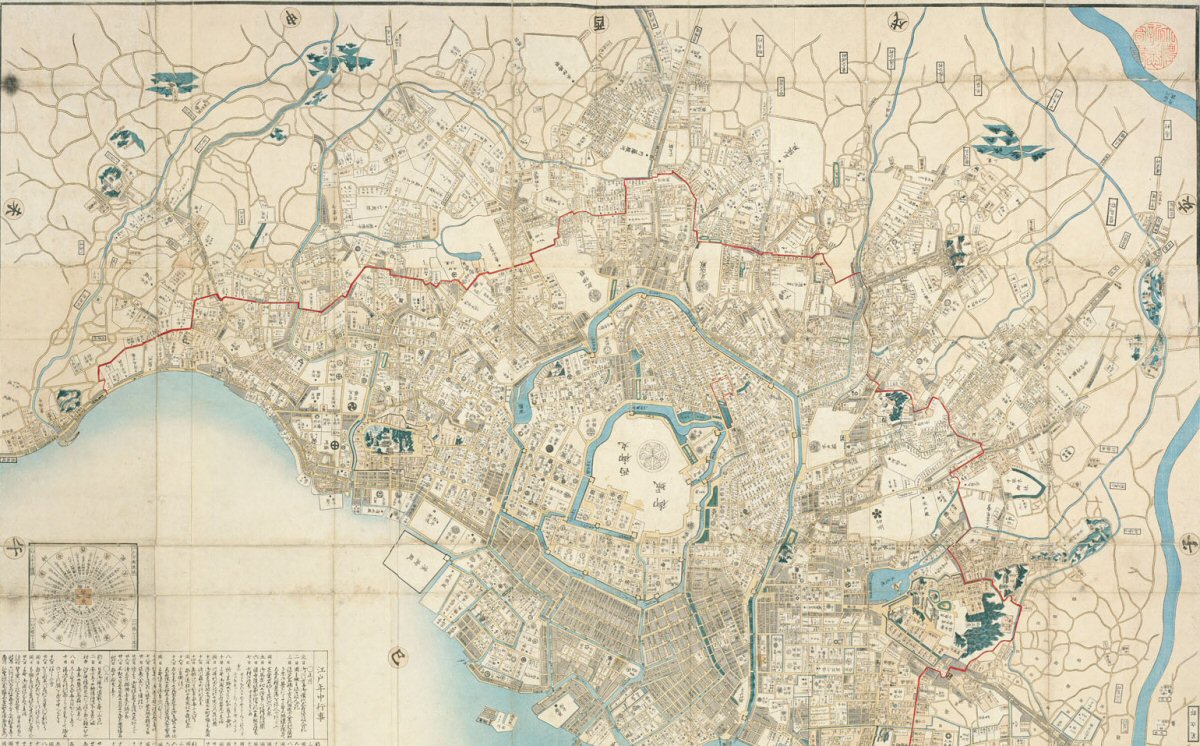 10．天保改正御江戸大絵図［部分］｜東京都立図書館