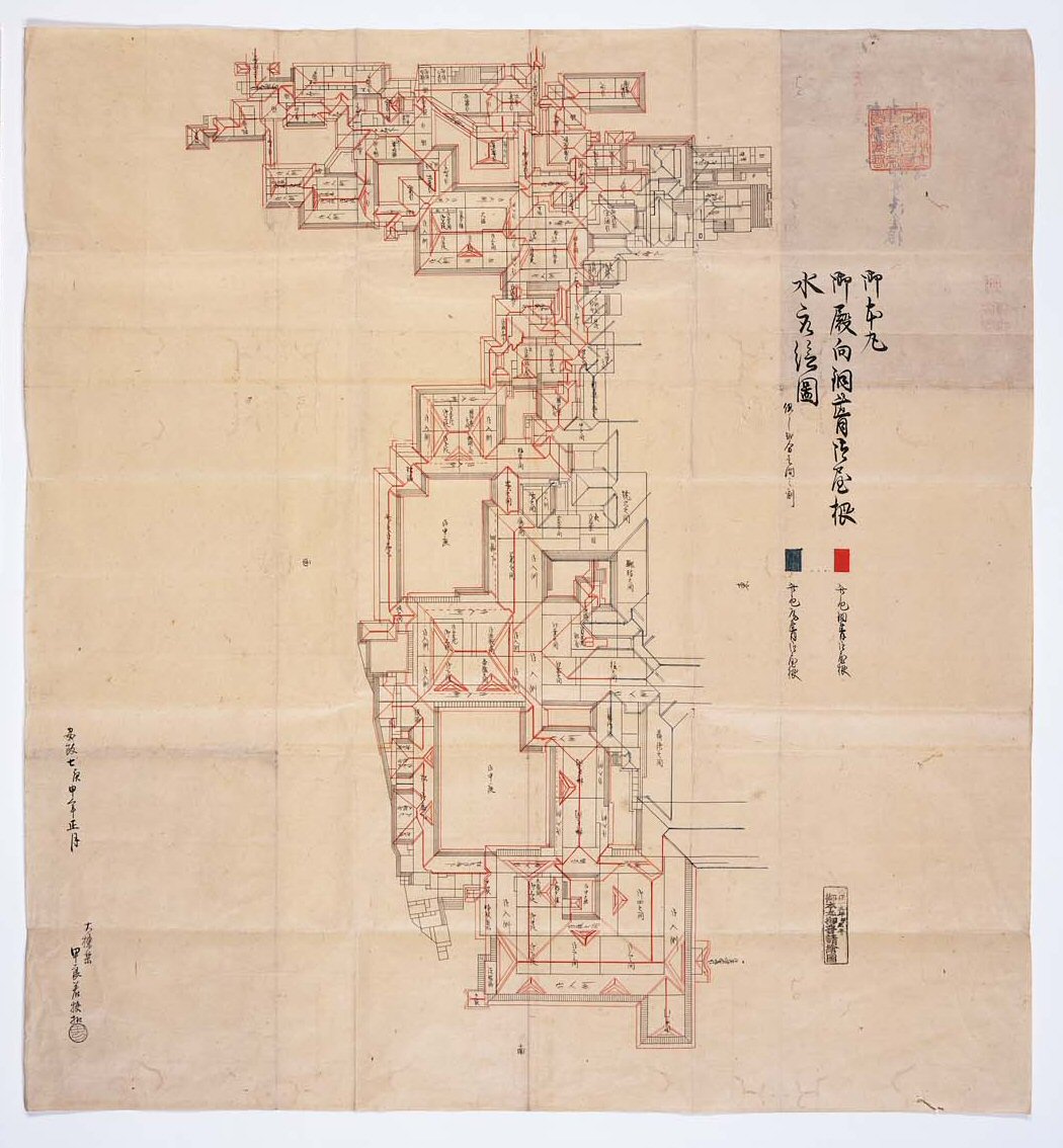 御本丸御殿向銅葺御屋根水取絵図の画像