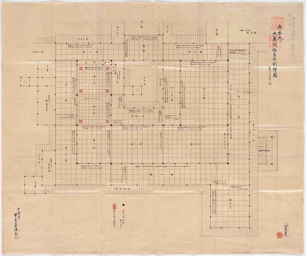 御本丸大広間格天井割絵図の画像