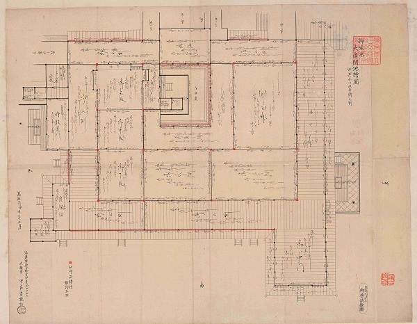 御本丸大広間地絵図（百分ノ一）の画像