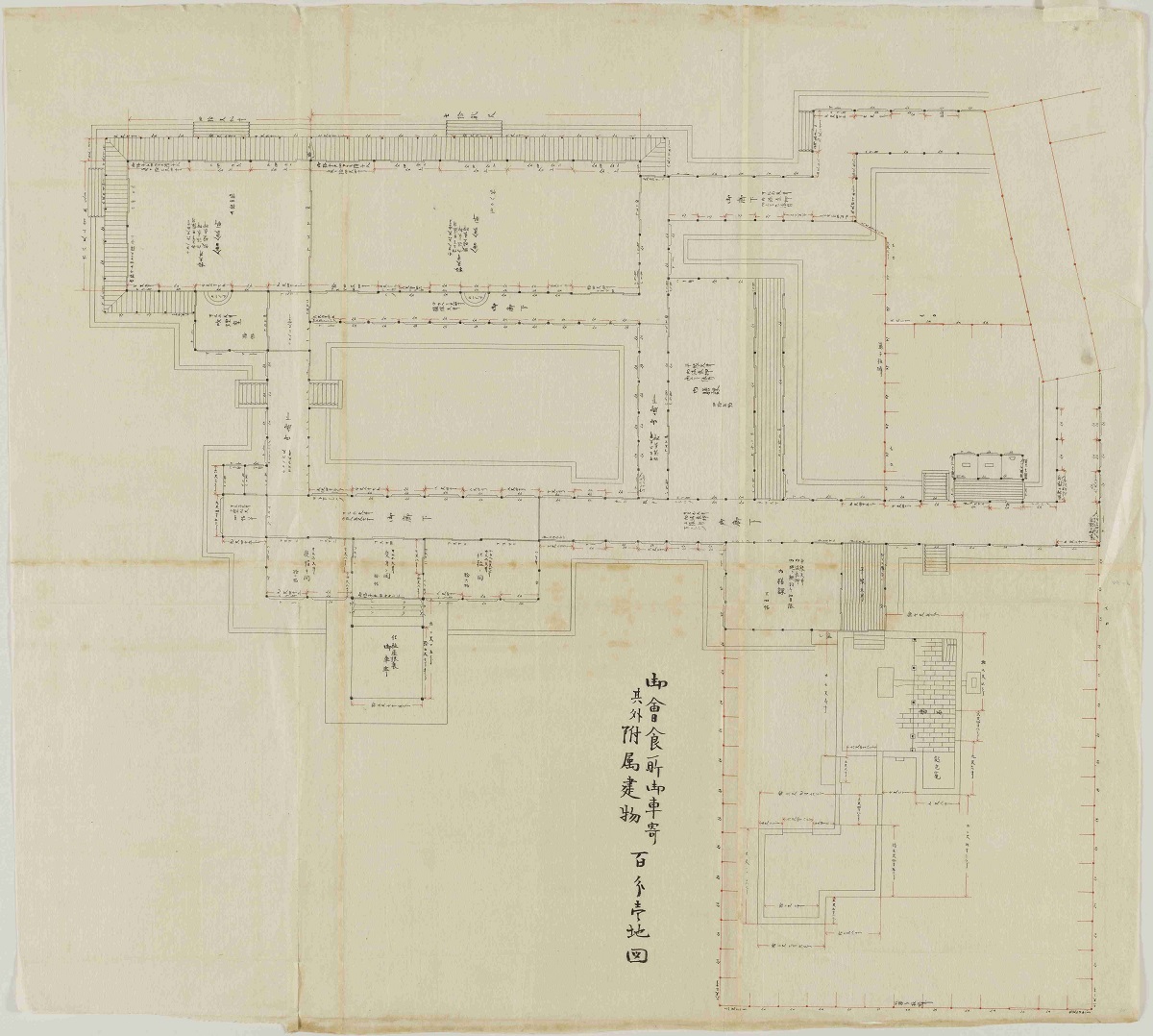 赤坂仮皇居会食所・御車寄平面図の画像