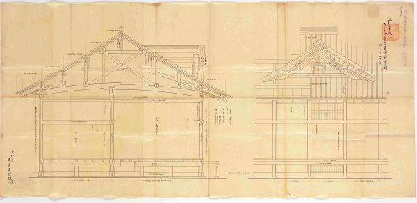 御本丸松之廊下建地割絵図二十分ノ一の画像