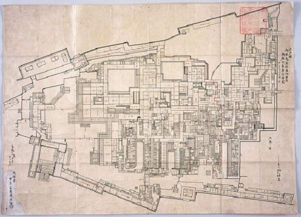 江戸城御本丸万延度御普請御殿向表奥惣絵図の画像