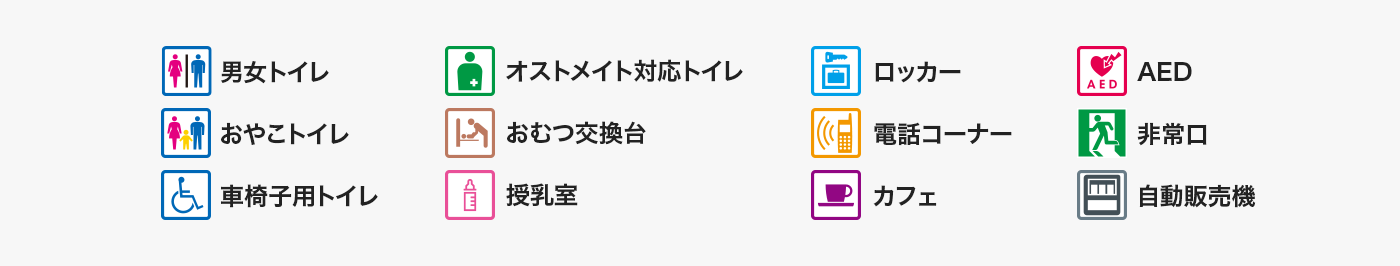 フロアマップの凡例
