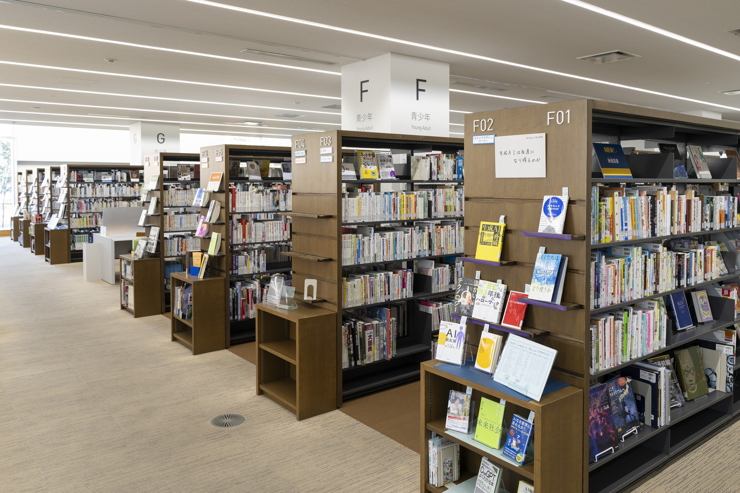 多摩図書館青少年エリアの写真（令和8年1月撮影）