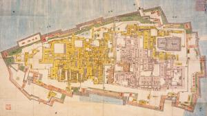 Overall illustration of the Inner Citadel, Front, Central, and Inner Palaces of Edo Castle (Edo-jō Gohonmaru On'omote On'nakaoku On'ōoku Sōezu)