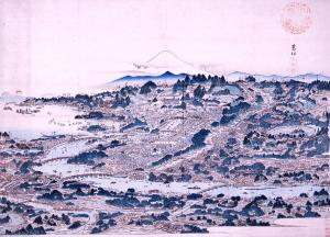 ［Bird's-eye View Illustration of Ōedo (Ōedo Chokan-zu)］