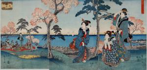 Painting of Hanami in Goten-yama (Edo Meisyo Shiki no Nagame Goten-yama Hanami no Zu)