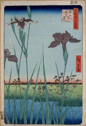One Hundred Famous Views of Edo: Irises at Horikiri
