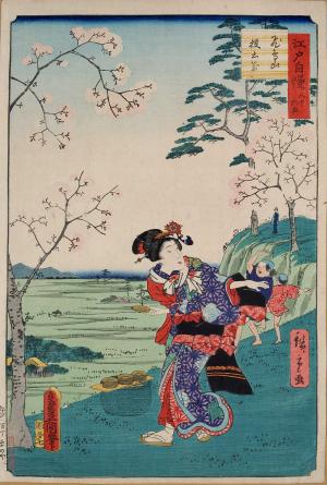Thirty-six enjoyments of Edo: Asuka-yama Kawarake-nage