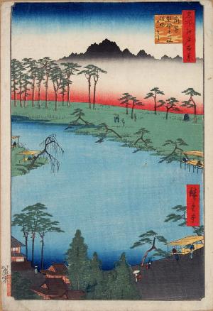 One Hundred Famous Views of Edo: Twelve Kumano Shrines at Tsunohazu