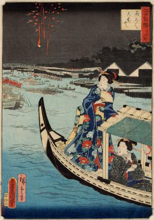 Thirty-six enjoyments of Edo: Fireworks at Ryōgoku