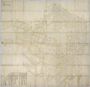 The New Editions of Extensive Maps of Edo Covering the Area from Kōjimachi to Nihonbashi, Kyōbashi, Uchisakurada, and Shibasuji (Shinpan Edo Ō-ezu)