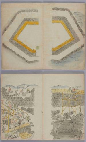 Illustrations of the New Gun Battery in Shinagawa (Shinagawa Shindaiba no Zu)