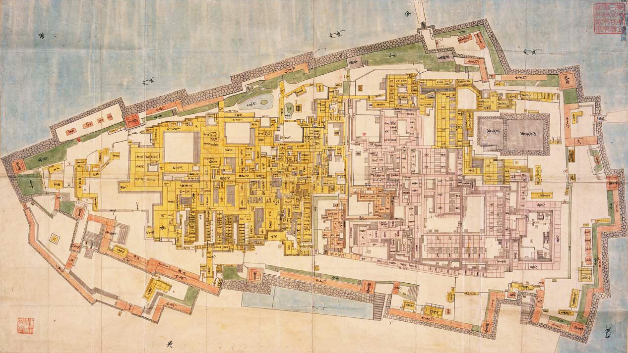 江戸城御本丸御表御中奥御大奥総絵図（えどじょうごほんまる