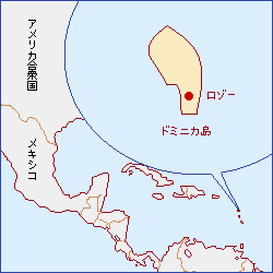 ドミニカ国の地図