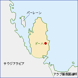 カタール国の地図