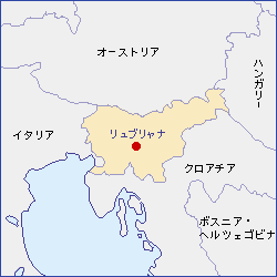 スロベニアの地図