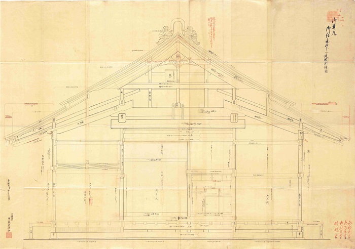 画像：御本丸御休息十分一建地割絵図