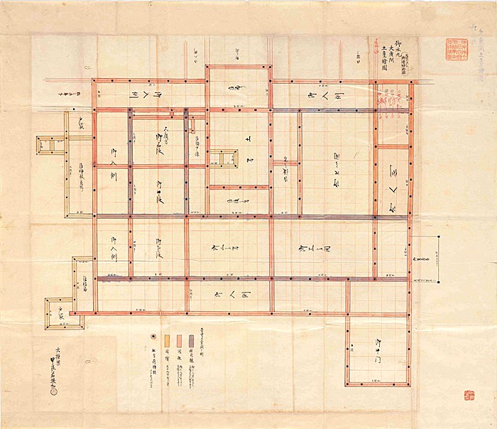 画像：御本丸大広間土台絵図