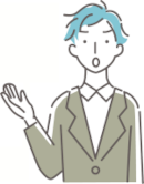 手を左に向ける男性のイラスト