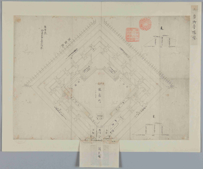 江戸品川御臺場仕様図面［4］三番御臺場圖