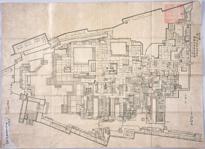 江戸城御本丸万延度御普請御殿向表奥惣絵図