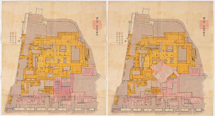 西丸仮御殿向絵図