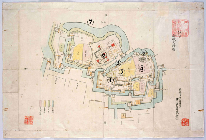 [Image]Pictorial Map of Edo Castle