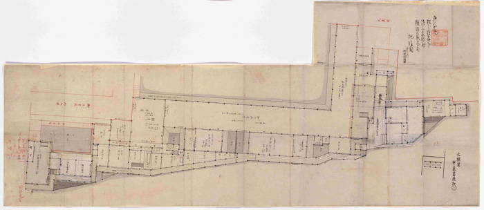 [Image]Floor Plan of Sakuradamari Tea Room Style Chamber for the Three Tokugawa Branch Households at Matsunorōka, Honmaru Palace 1